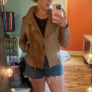 Aritzia real leather jacket